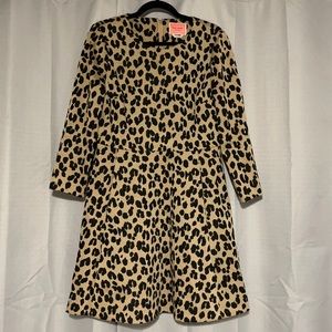 Kate Spade Leopard Print Dress - Black and Tan